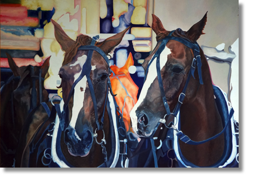 Knotts Berry Farm Stagecoach Horses 1
oil on canvas
105 x 74 cm